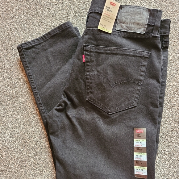 Levi's Other - Red tab/ Blank Tab Levi's Mens 502 Black Taper Jeans 36x30 With Tags casual